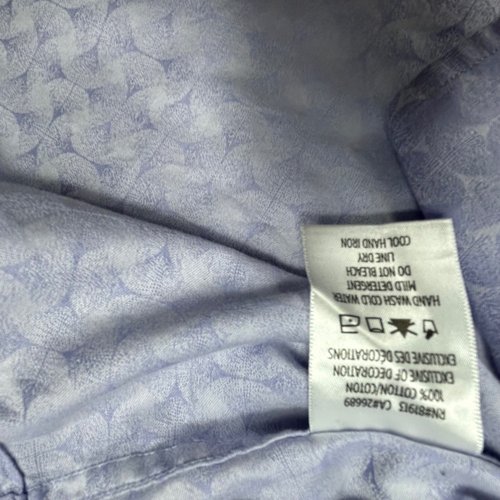 Robert Graham Mens Large Button Up Shirt Patterned Long Sleeve Casual flip cuff - Picture 8 of 11